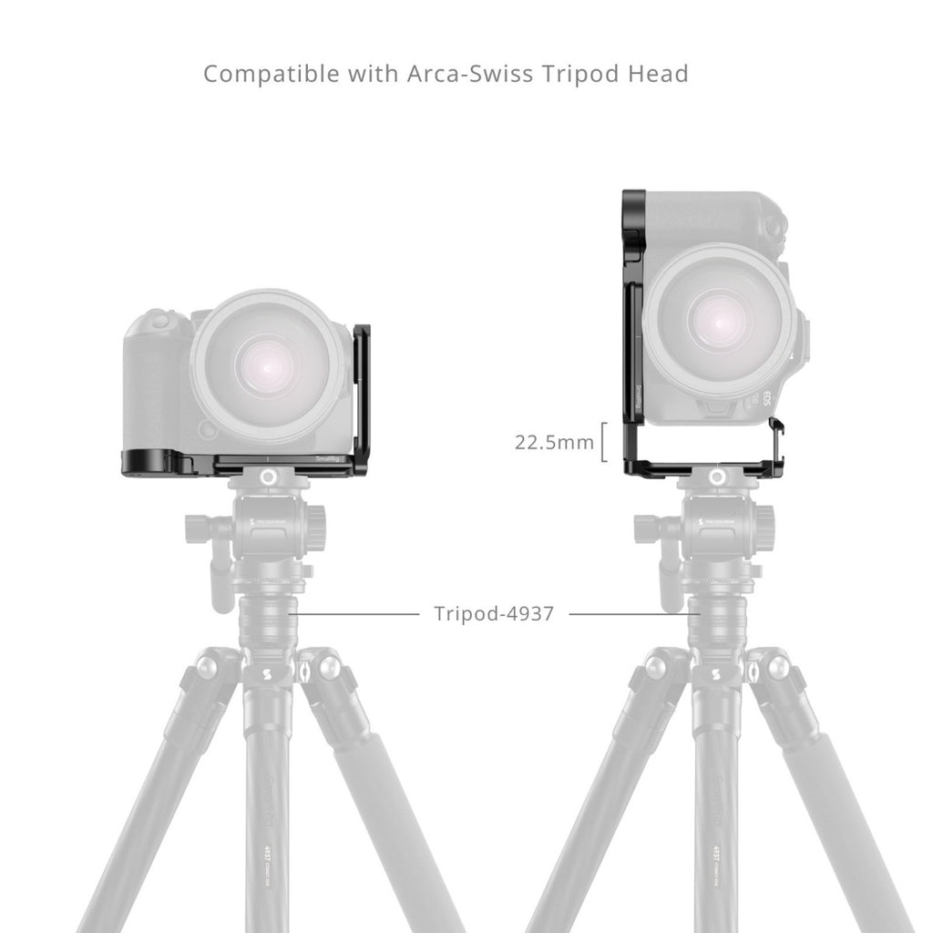 SmallRig L-Shaped Mount Plate with AirTag Slot for Canon EOS R6 Mark III / R6 Mark II / R5