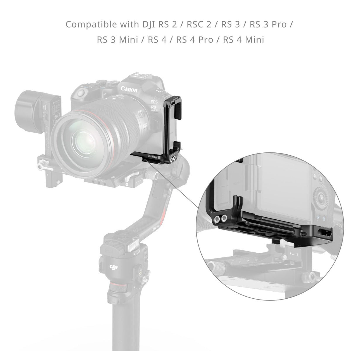 SmallRig L-Shaped Mount Plate with AirTag Slot for Canon EOS R6 Mark III / R6 Mark II / R5