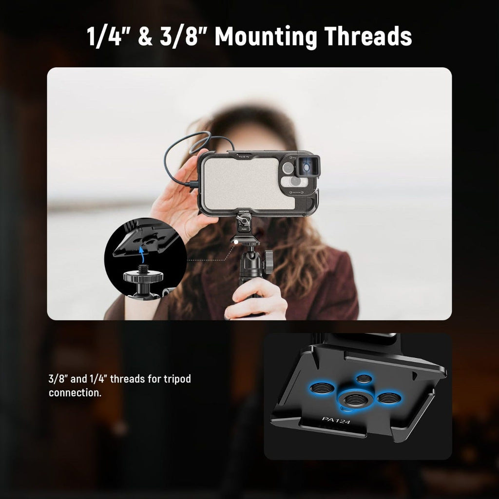 NEEWER PA-124 Phone Cage Mount with Arca Plate - Black