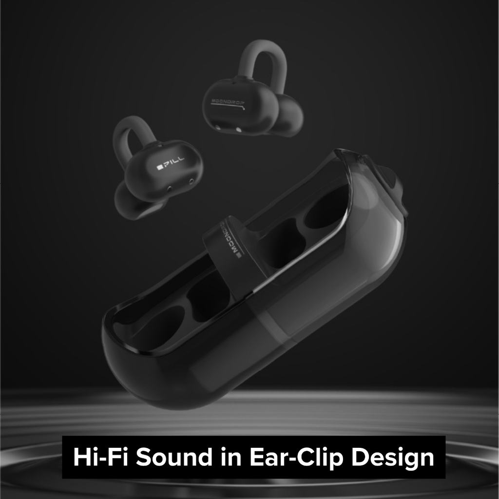 MOONDROP Pill OWS Open-Ear ENC Wireless Earbuds (Black)