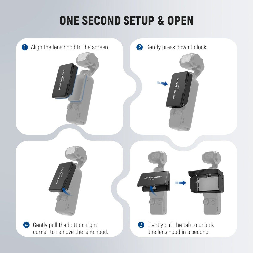 NEEWER AC154 Screen Sunshade for DJI Osmo Pocket 3