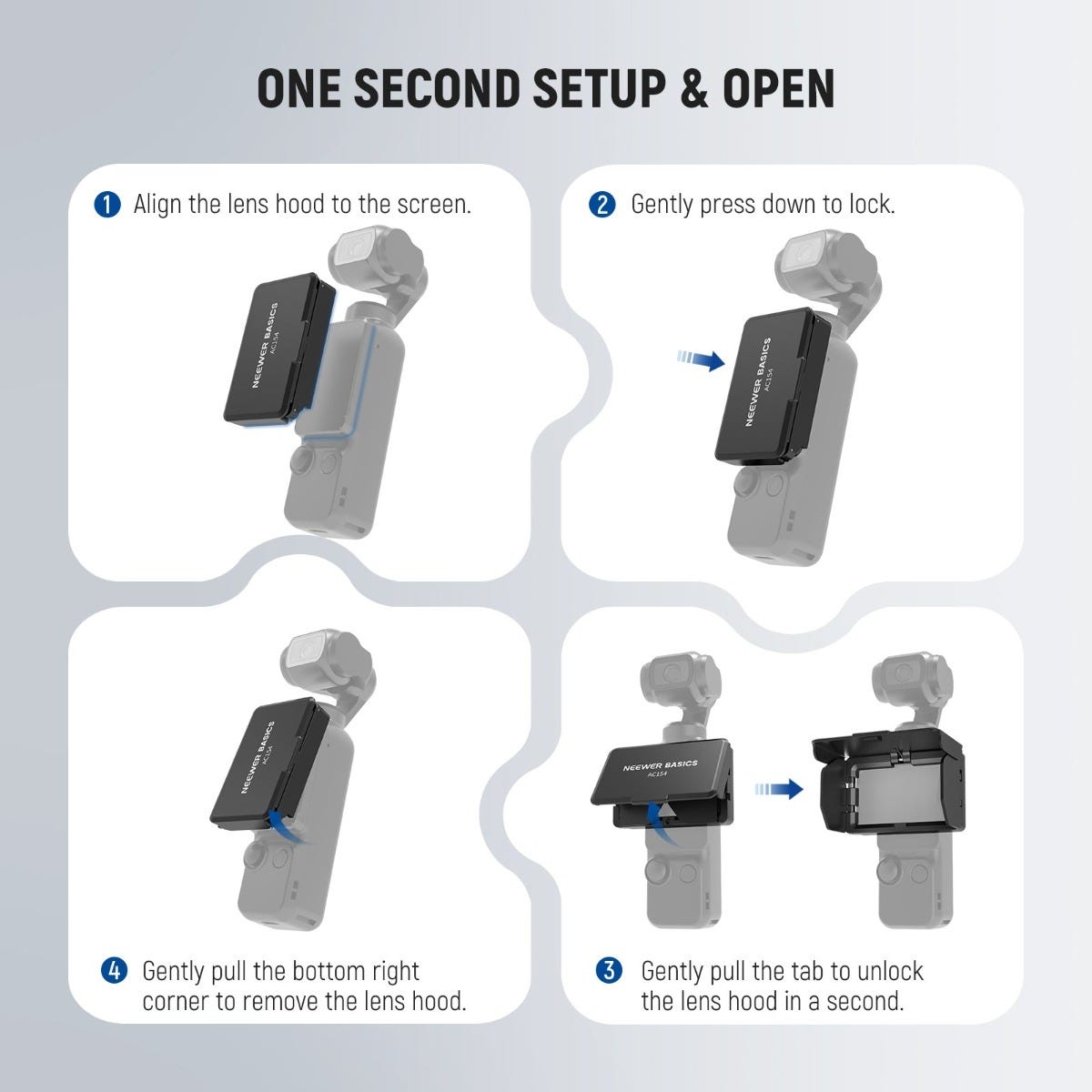 NEEWER AC154 Screen Sunshade for DJI Osmo Pocket 3