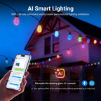 NEEWER 45m Smart RGB LED Outdoor String Lights