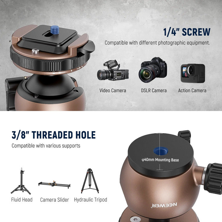NEEWER GM32 40mm Low Profile Ball Head 