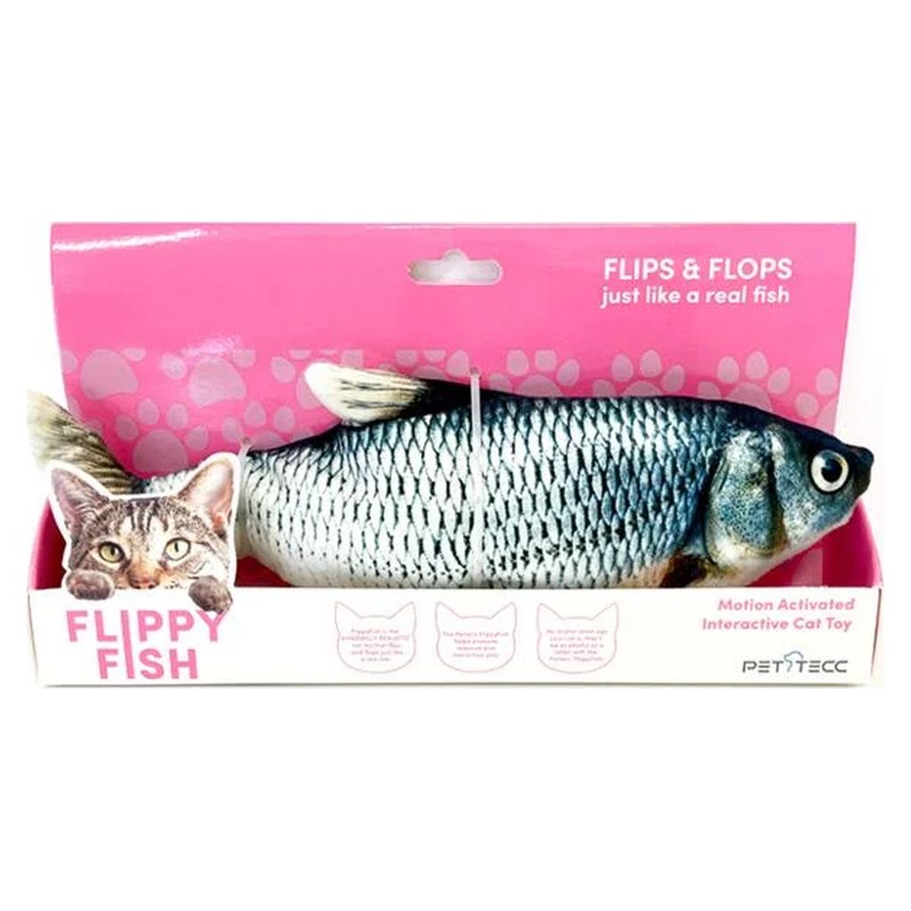 Pettec Flippy Fish (Blue SE) Motion Activated Interactive Cat Toy