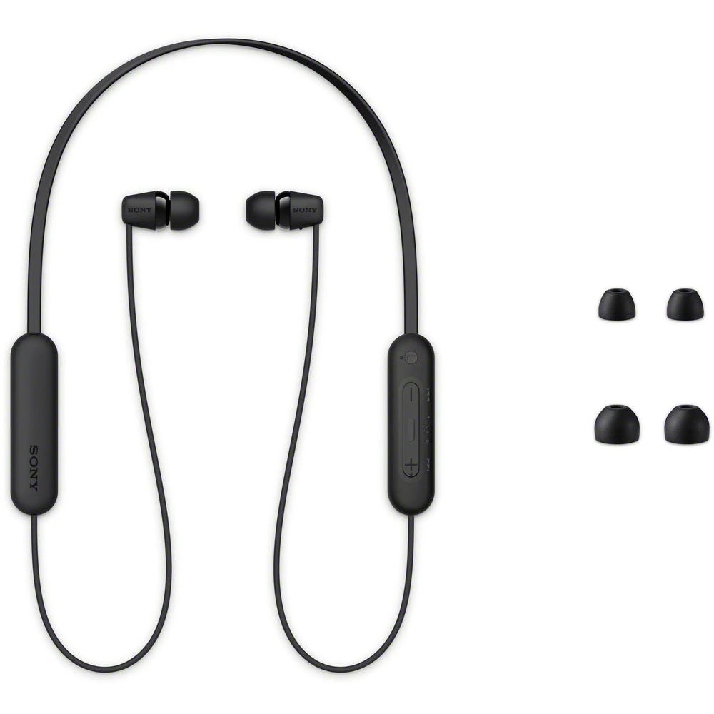 Sony WI-C100B Wireless In-Ear Headphones with Built-in Mic (Black)