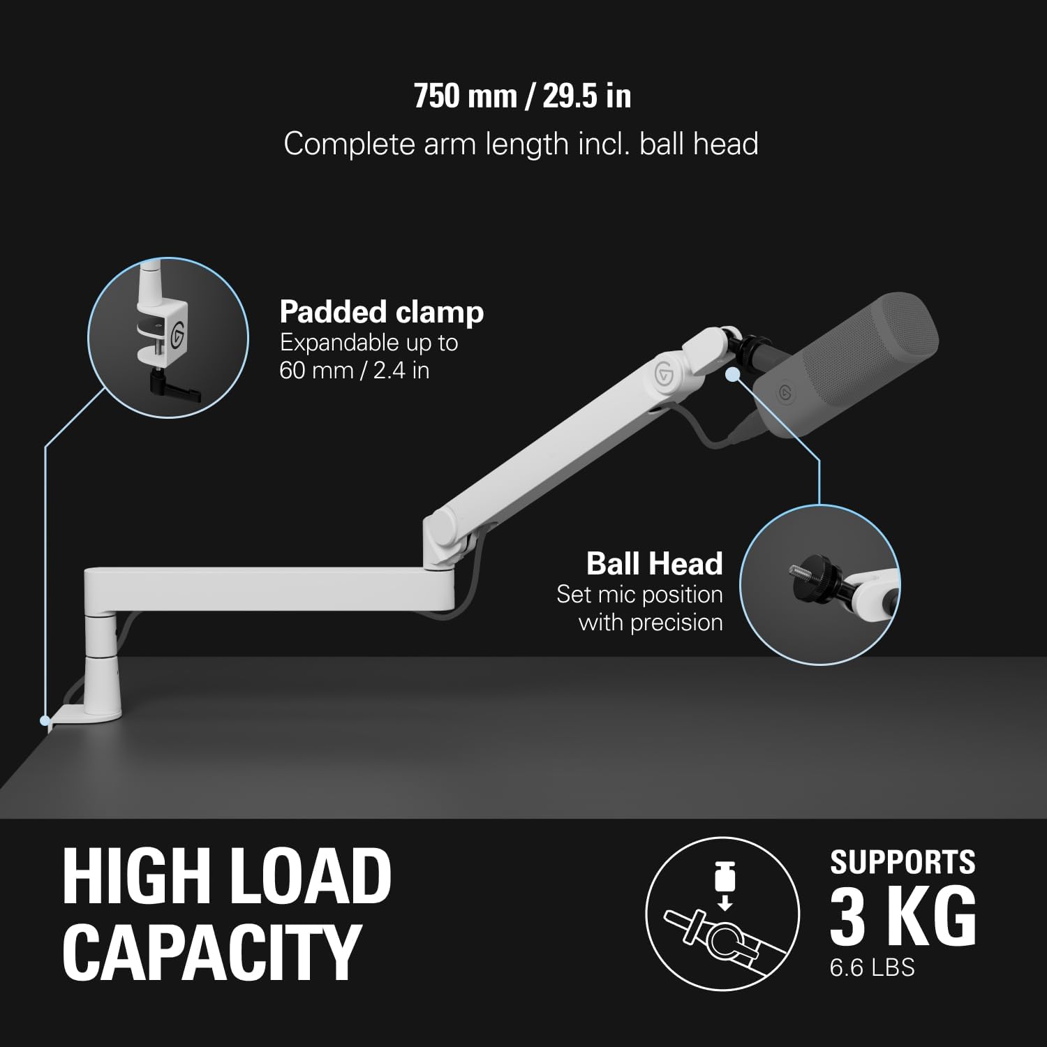 Elgato Wave Mic Arm Pro (White)
