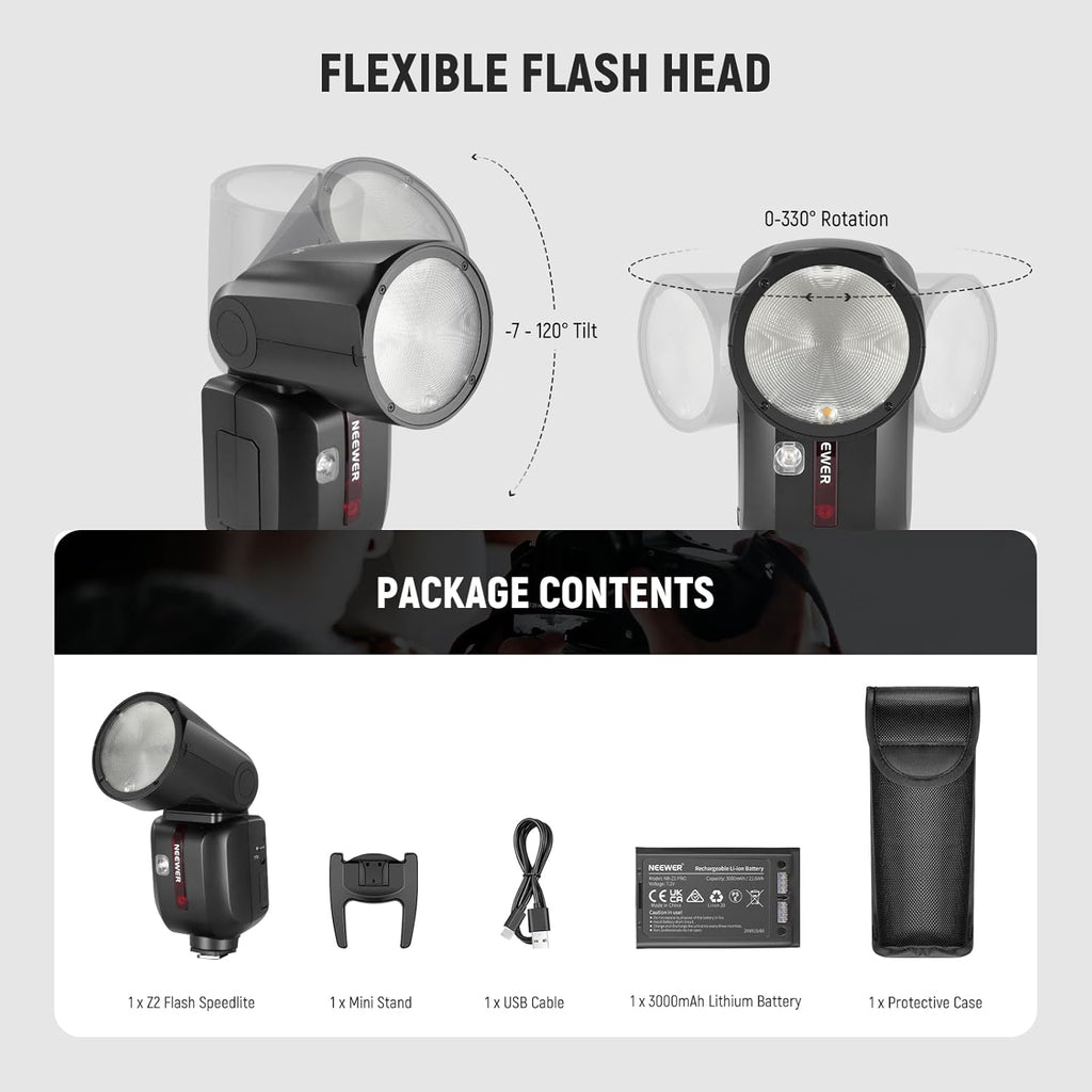 NEEWER Z2PRO-F TTL Round Head Flash Speedlite - Fujifilm