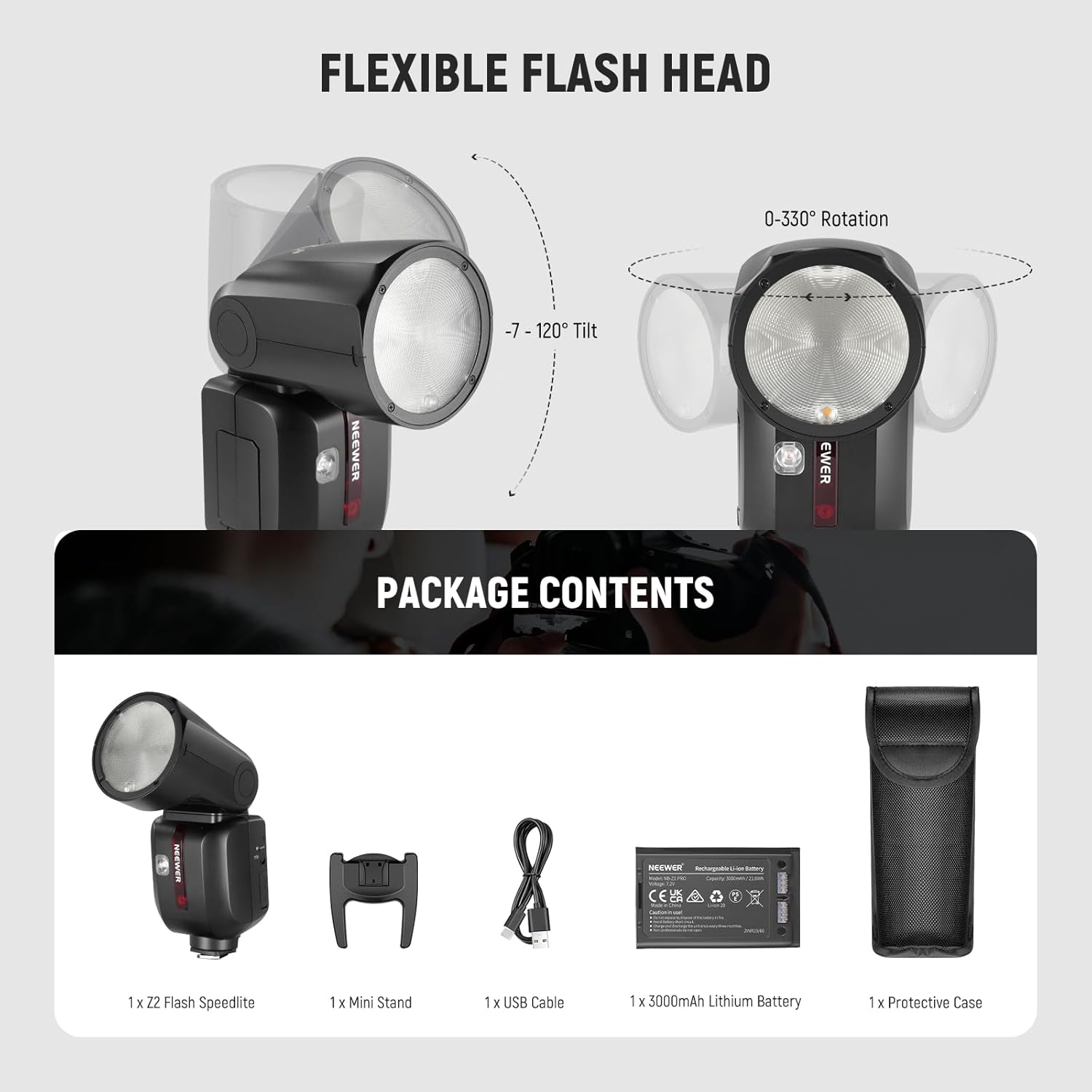 NEEWER Z2PRO-F TTL Round Head Flash Speedlite - Fujifilm
