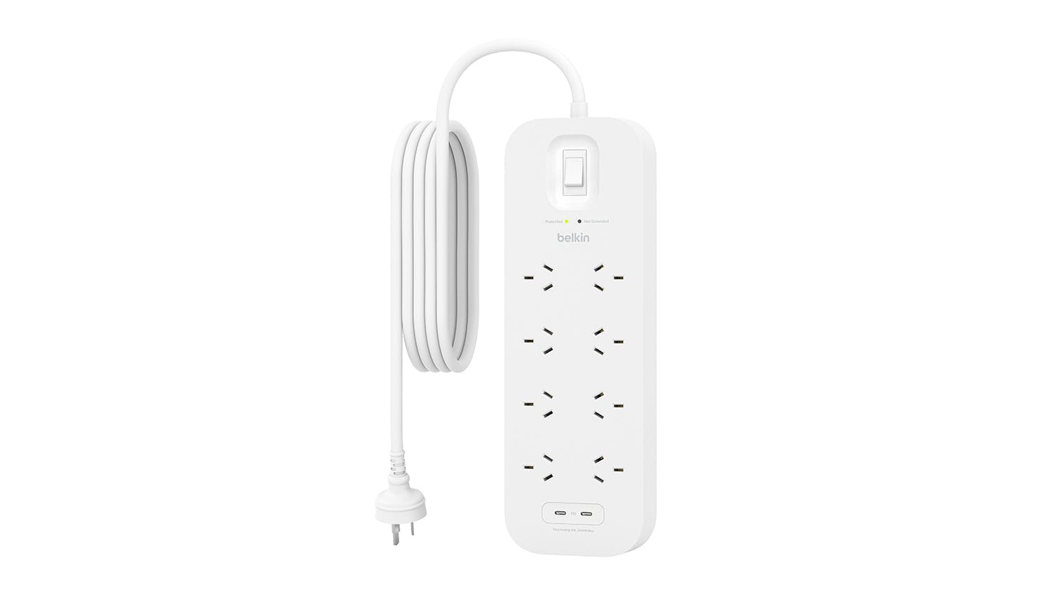Belkin 8-Outlet Surge Protection Strip with Dual USB-C Charging Ports