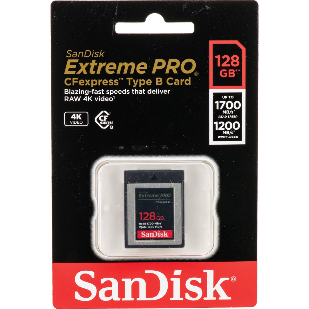SanDisk Extreme Pro CFexpress Card Type B 128GB 1700MB/s r 1200MB