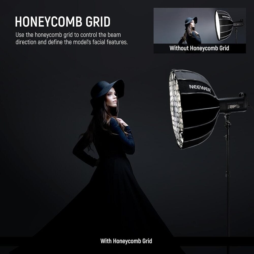 NEEWER NS65U 65cm Quick Release Parabolic Hexadecagon Bowens Mount Softbox 