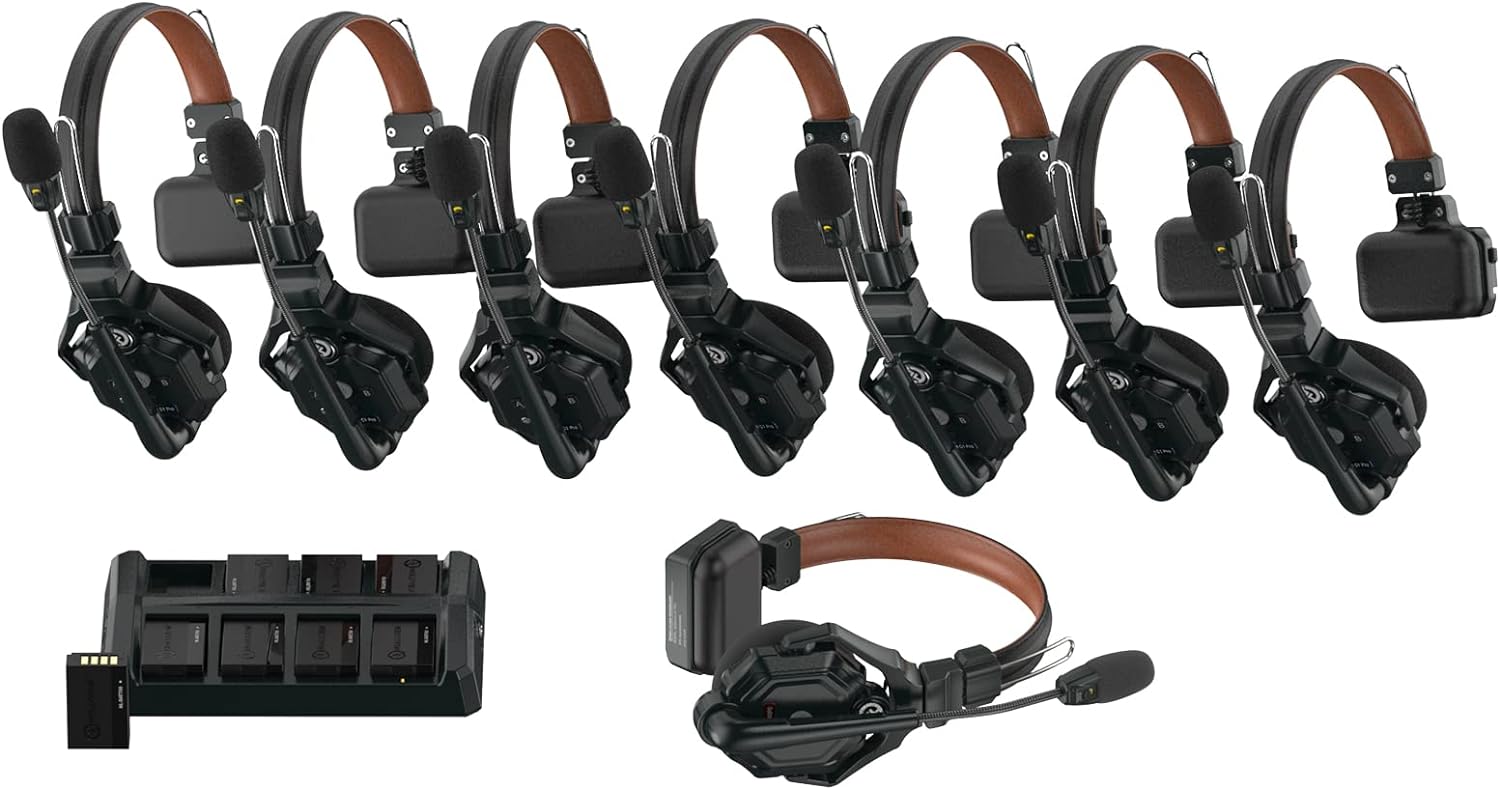 Hollyland Solidcom C1 Pro-6S Full-Duplex Wireless Intercom System with 8 Headsets