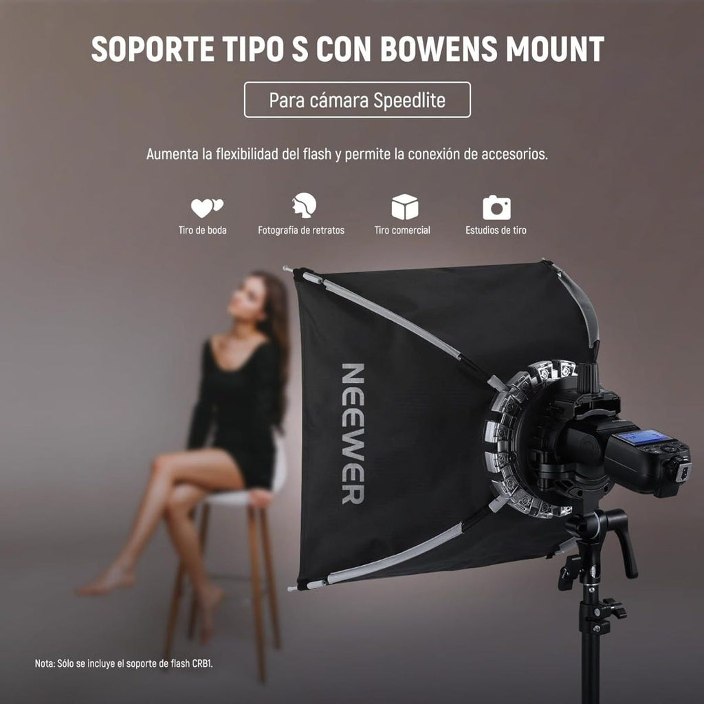 NEEWER CRB1 S-Type Bracket Holder with Bowens Mount
