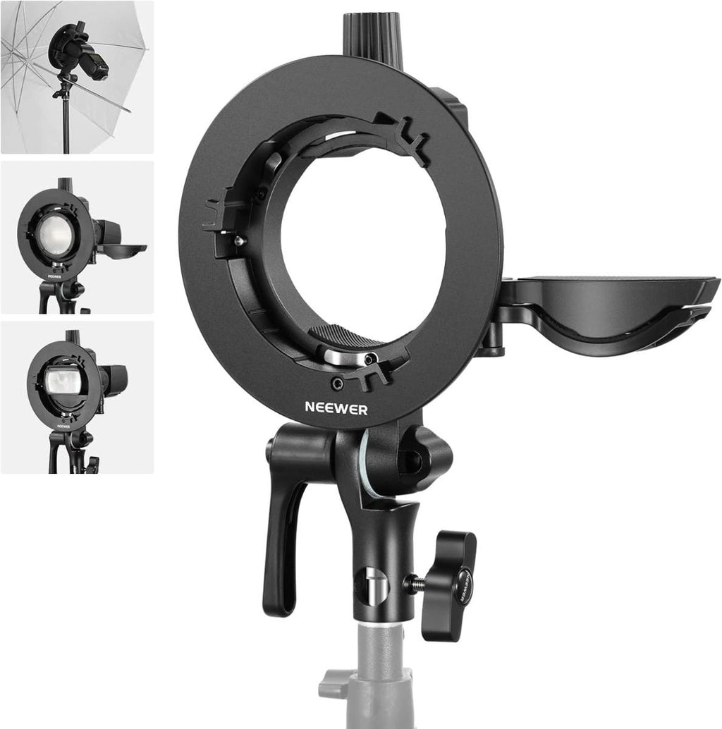 NEEWER CRB1 S-Type Bracket Holder with Bowens Mount