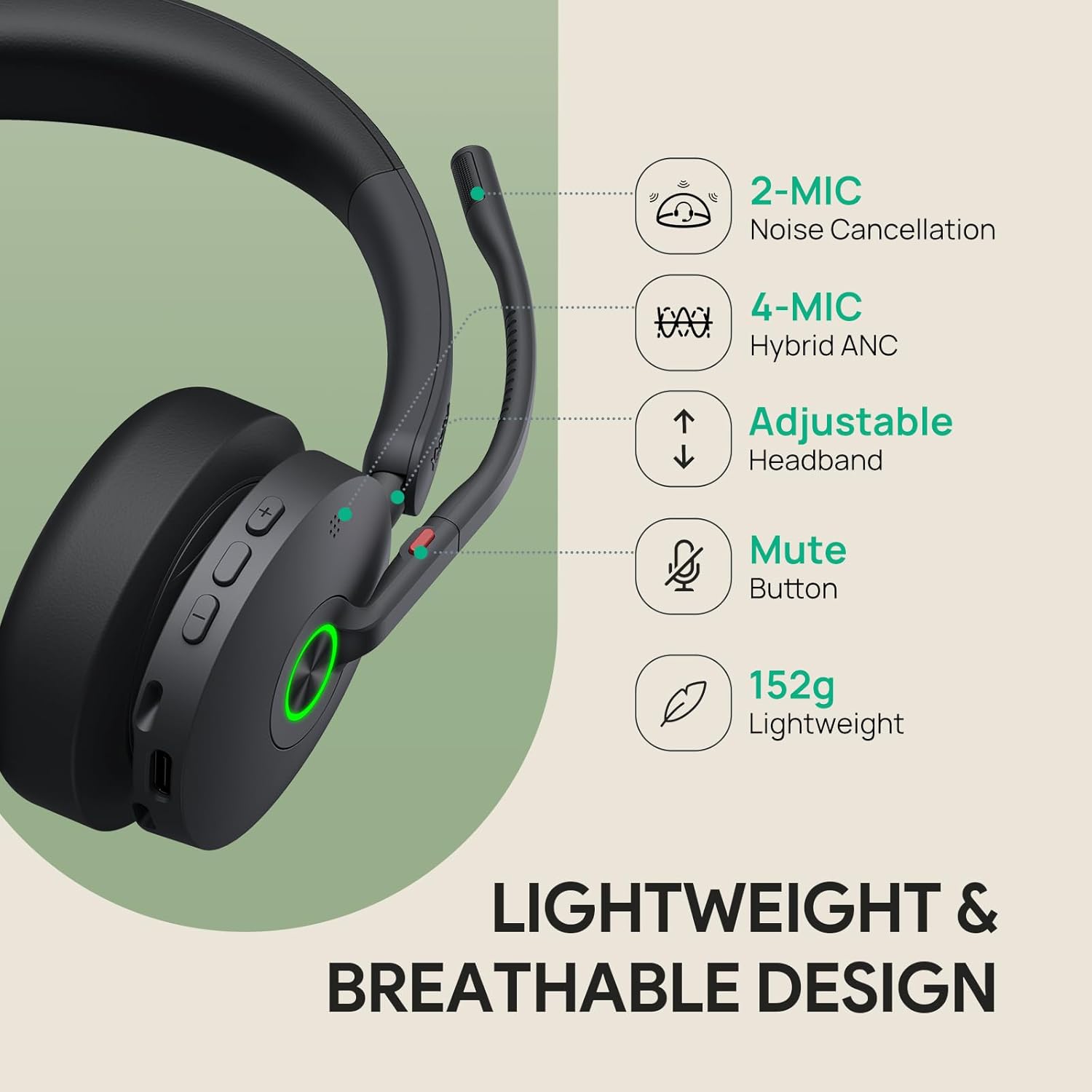 Yealink BH74 UC Stereo Bluetooth Wireless Headset with Charge Stand