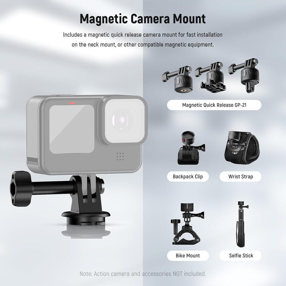 NEEWER GP-15 Flexible Action Camera Magnetic Neck Mount - Black