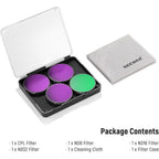 NEEWER FL-A76 ND Filter Kit for DJI Osmo Action - 4 Pack