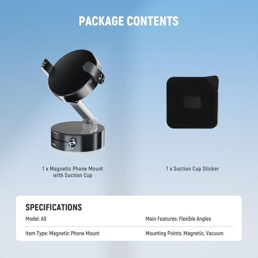 NEEWER A9 Magnetic Phone Holder for Car