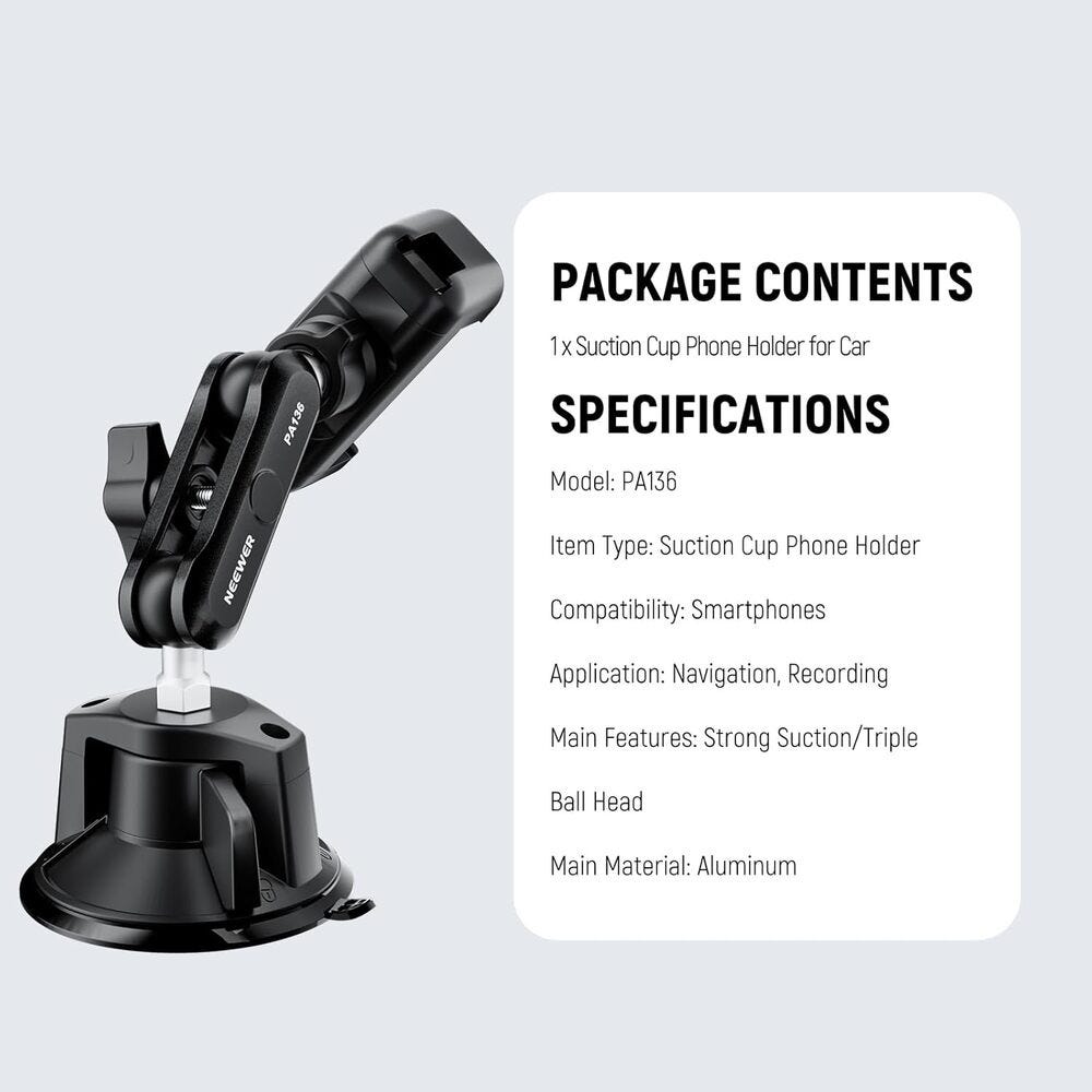 NEEWER PA-136 Phone Holder for Car