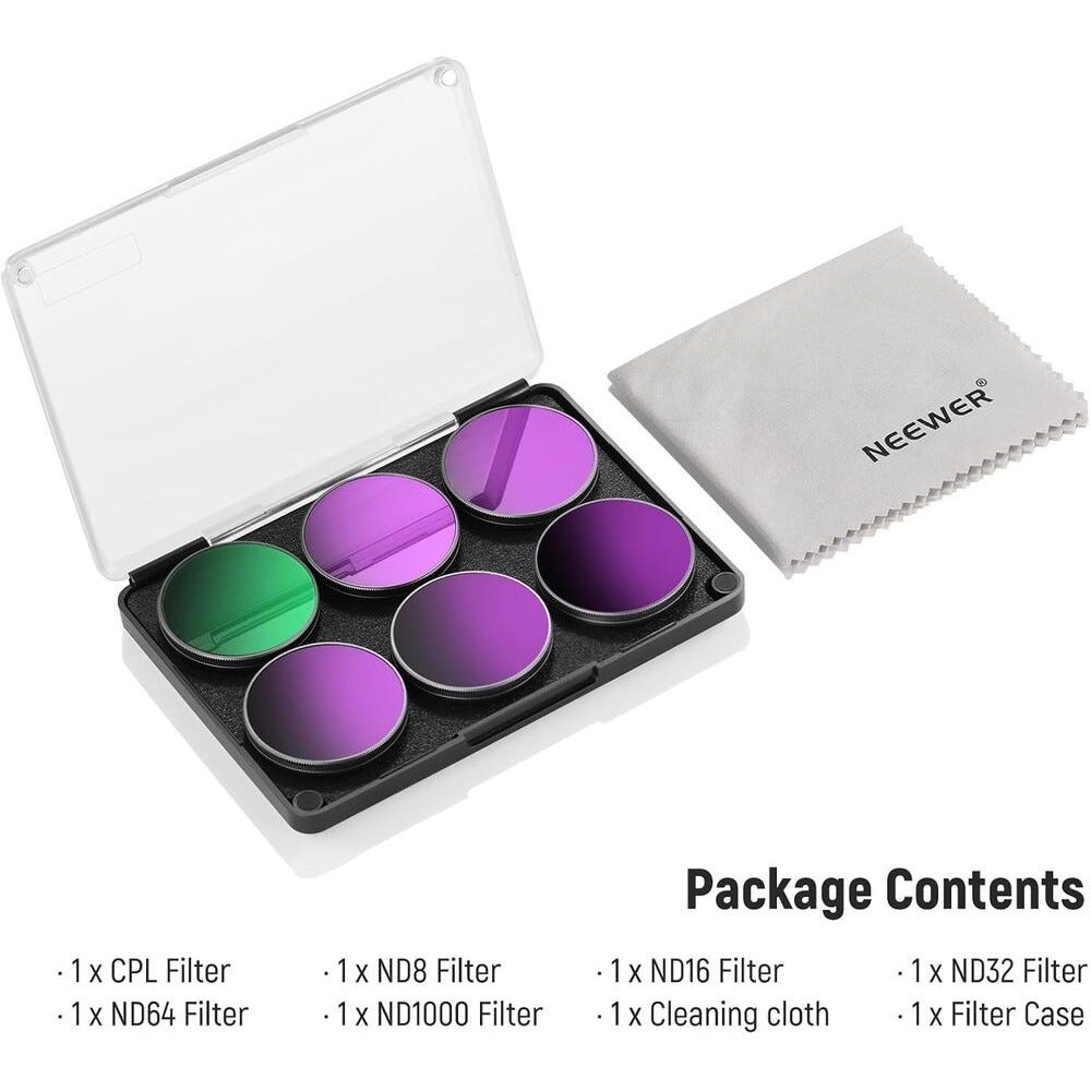 NEEWER FL-A78 ND Filter Kit for DJI Osmo Action - 6 Pack