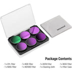 NEEWER FL-A78 ND Filter Kit for DJI Osmo Action - 6 Pack