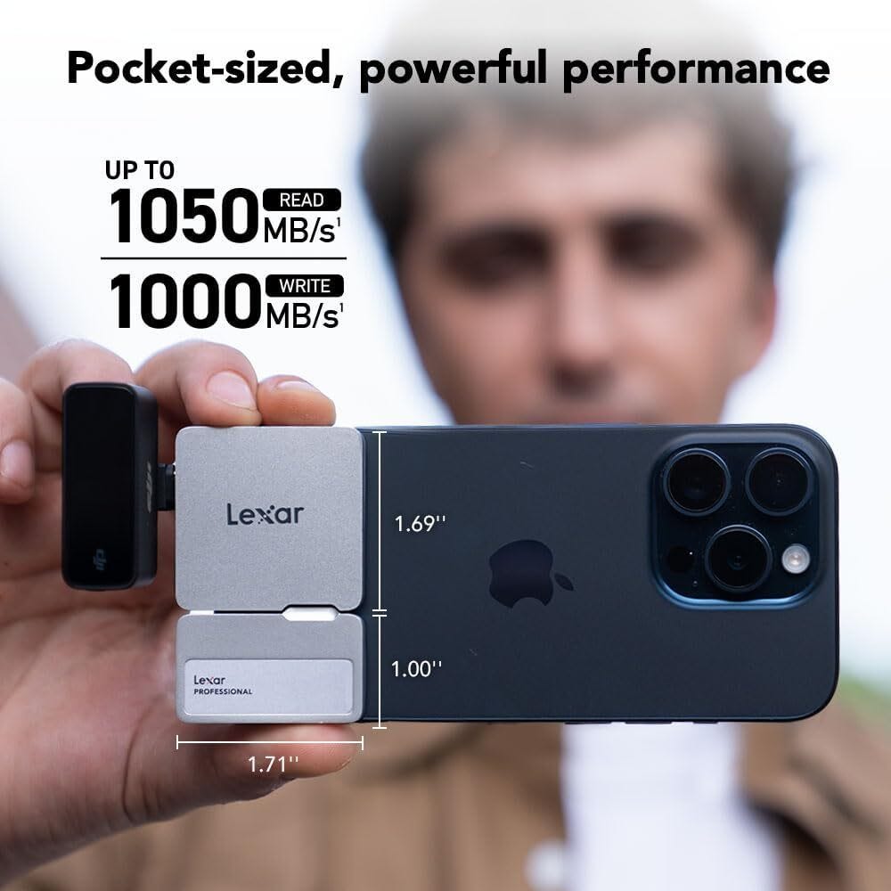 Lexar Professional GO SL400 SSD Silver with Hub - 2TB