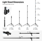 NEEWER 300cm Air Cushion Light Stand with 90-156cm Boom Kit