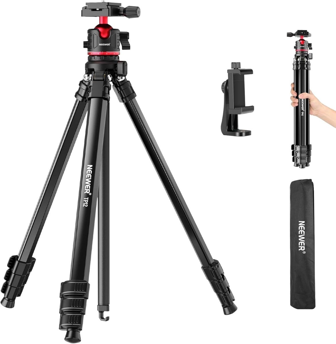 NEEWER TP12 1.7m Travel Tripod with Ball Head