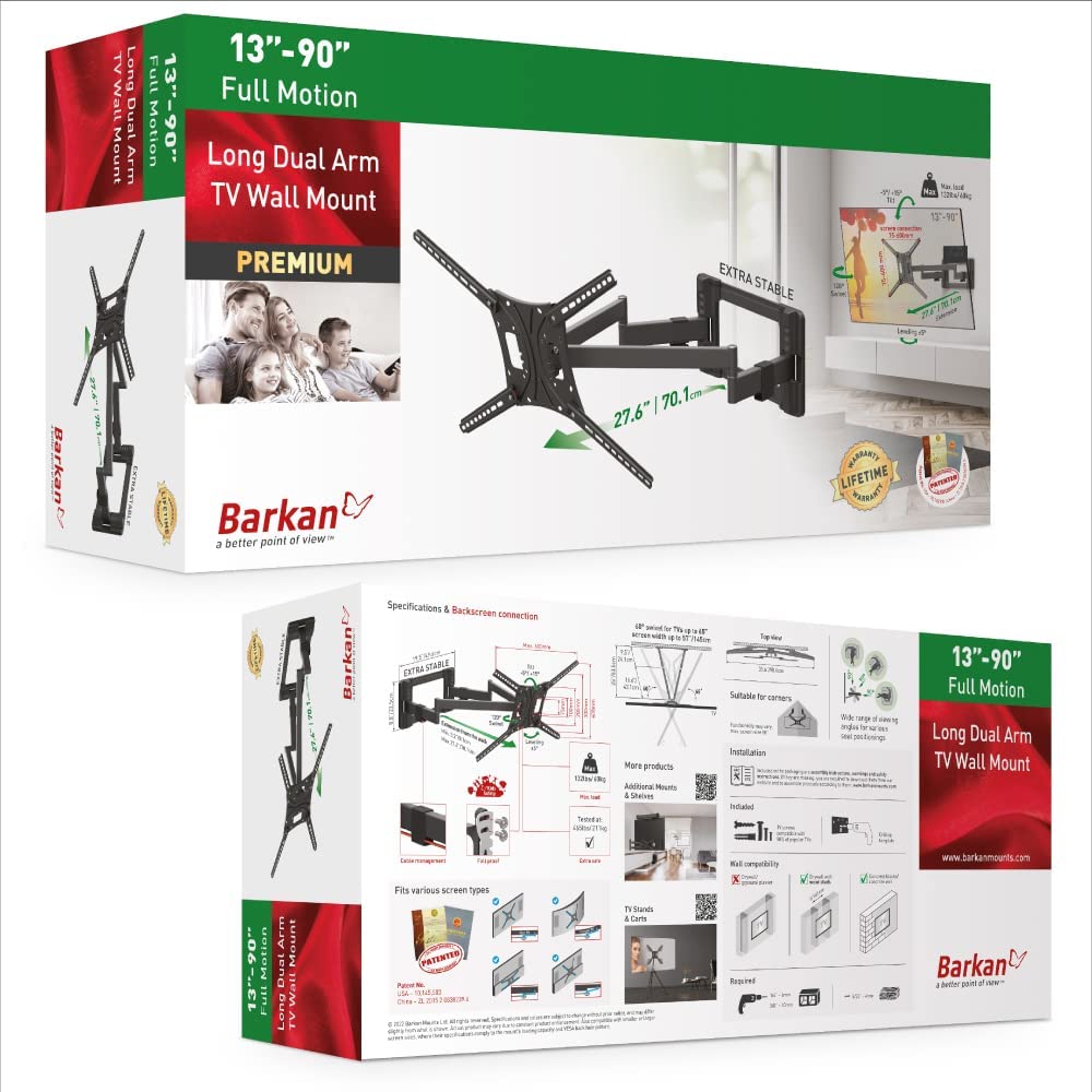  Dual Arm TV Wall Mount