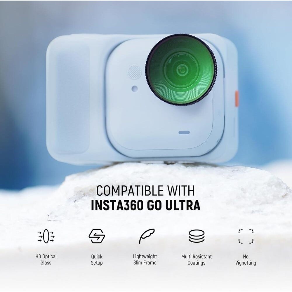 NEEWER FL-C49 Black Diffusion Filter for Insta360 Go Ultra