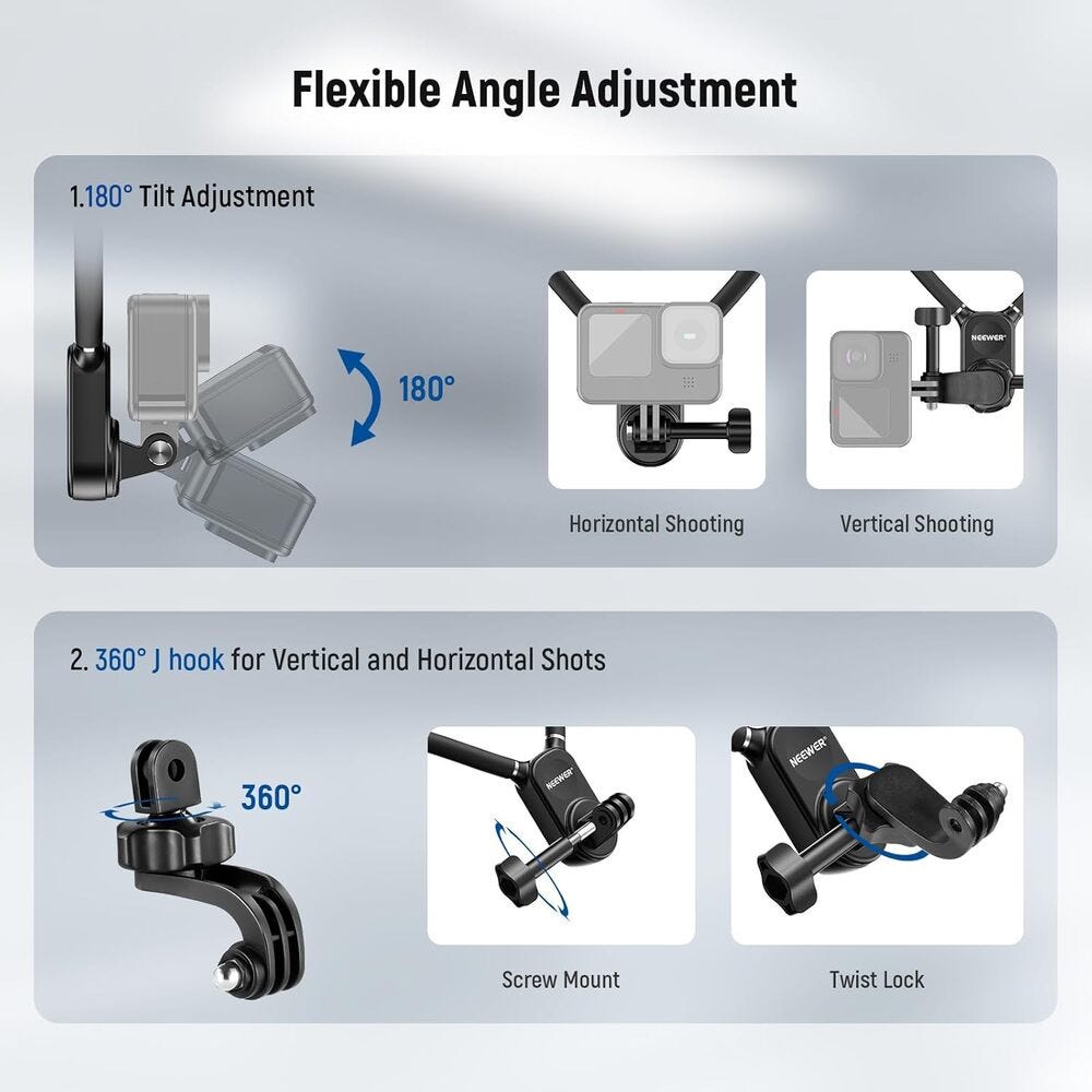 NEEWER GP-15 Flexible Action Camera Magnetic Neck Mount - Black