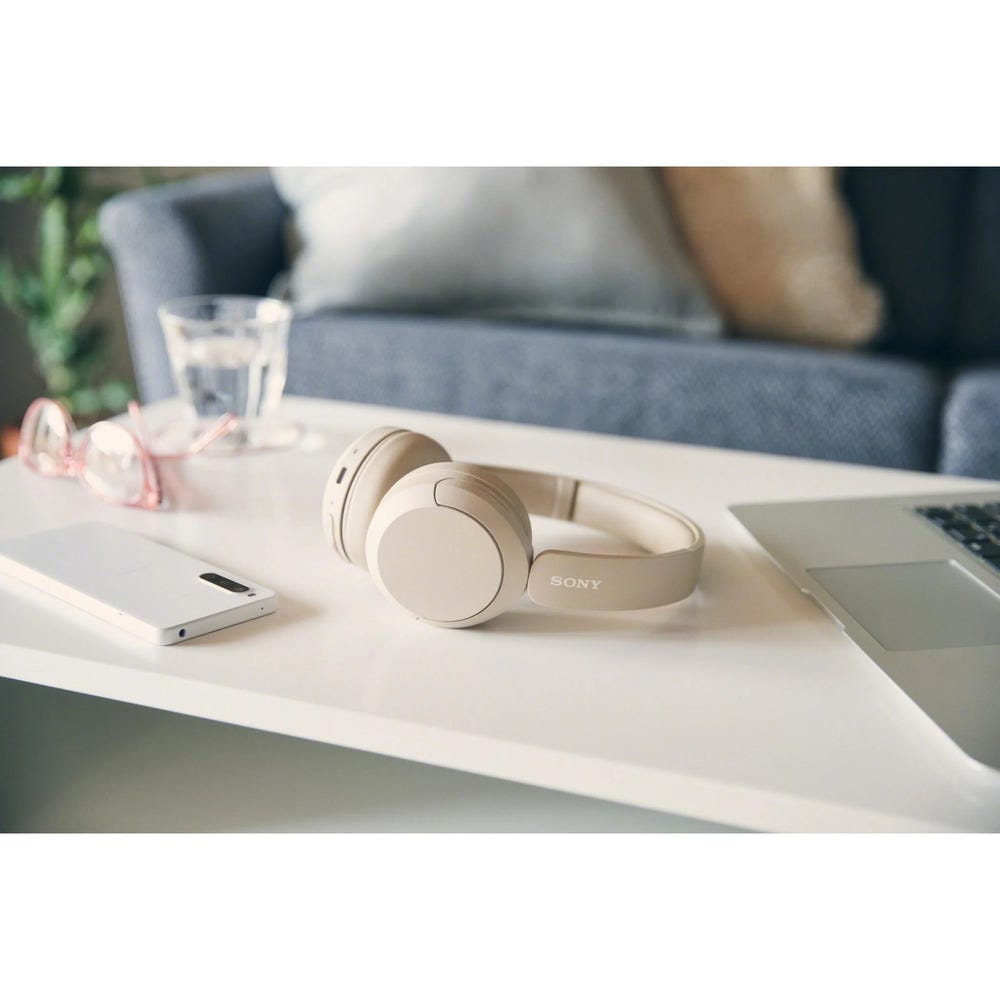 Sony WH-CH520 Wireless On-Ear Headphones (Beige)