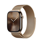 Apple Watch Series 10 46mm Gold Titanium Case GPS + Cellular Sport Band (S/M) (Milanese)