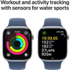 Apple Watch Series 10 42mm Silver Aluminium Case GPS + Cellular Sport Band (S/M) 