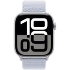 Apple Watch Series 10 42mm Silver Aluminium Case GPS + Cellular Sport Loop (Blue)