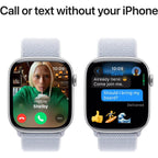 Apple Watch Series 10 42mm Silver Aluminium Case GPS + Cellular Sport Loop (Blue)