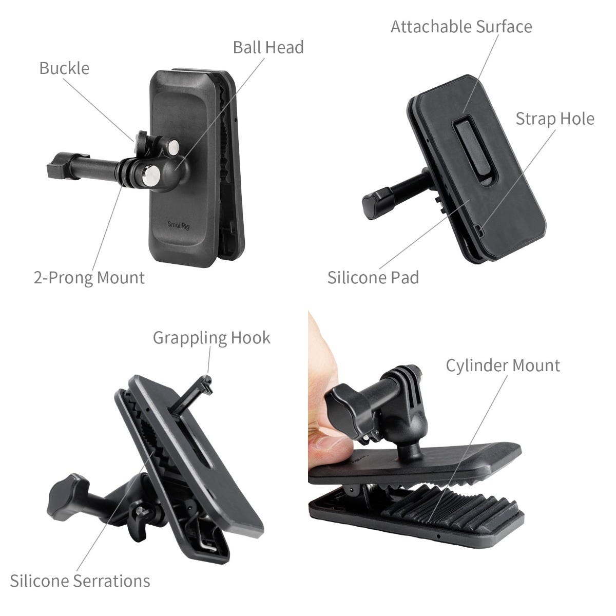SmallRig Backpack Strap Clip Mount for DJI Osmo Action 6 / Nano 6307`