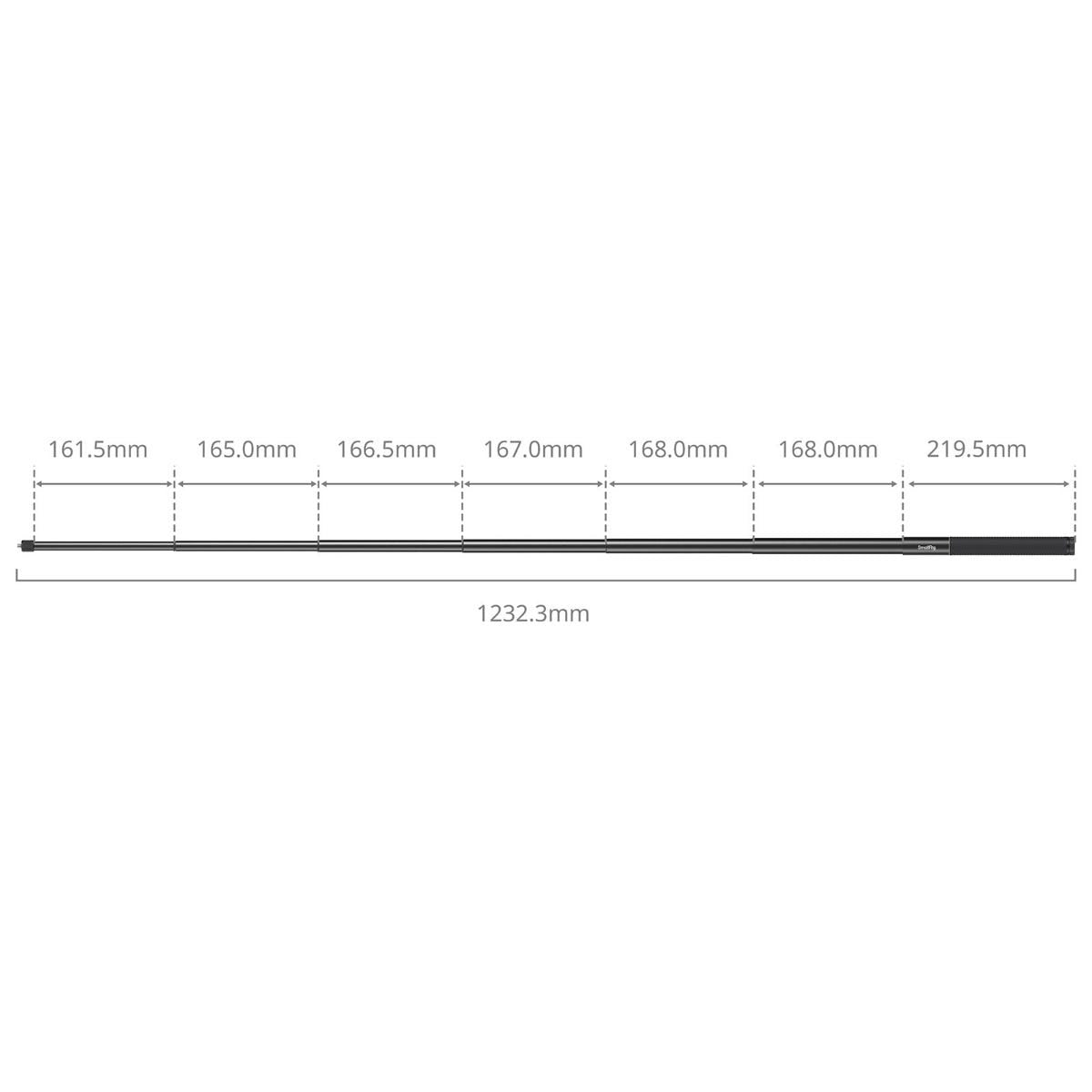 SmallRig Selfie Stick Support for Action Cameras (120cm / 47in) 6319`