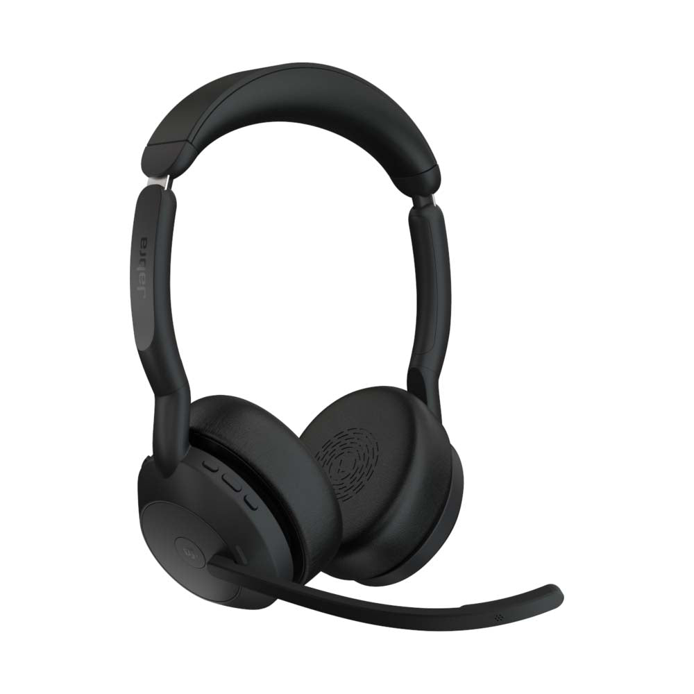 Jabra Evolve2 55 MS USB-A Stereo Bluetooth Headset with Charging Stand