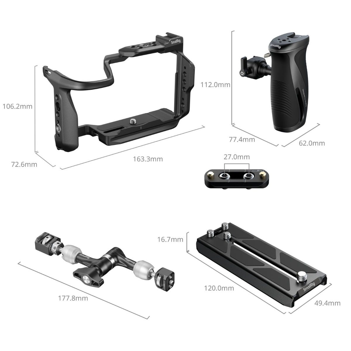 SmallRig "HawkLock" Quick Release Vertical Shooting Cage Kit for Canon EOS R6 V 6382`