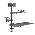 Brateck POS Mounting Solution For Dual Screens (with keyboard tray)