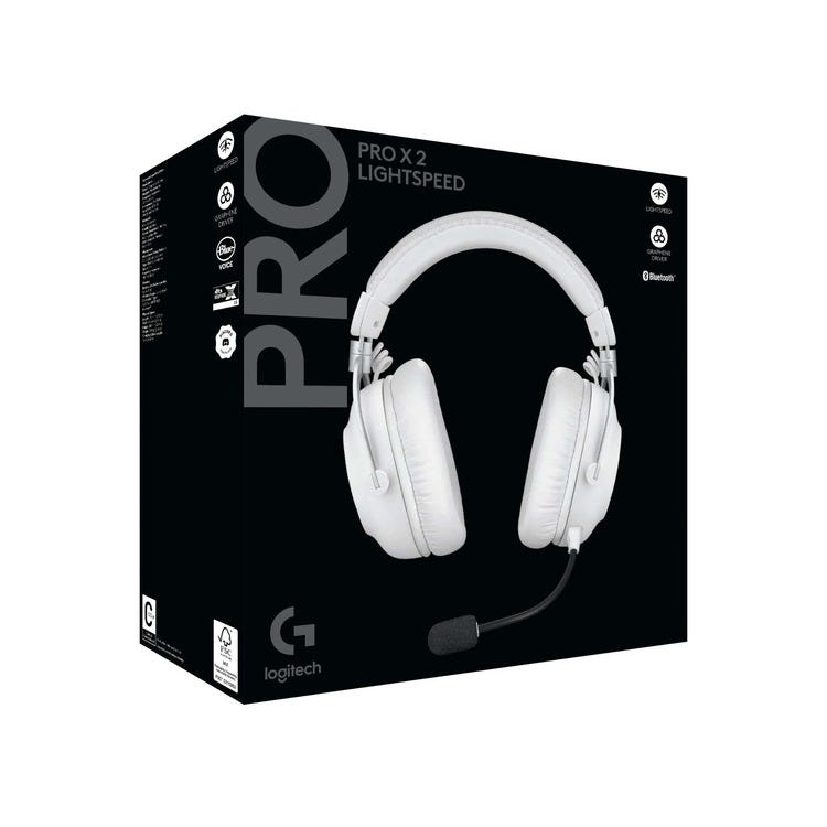 Logitech G PRO X 2 LIGHTSPEED Wireless Gaming Headset (White) 