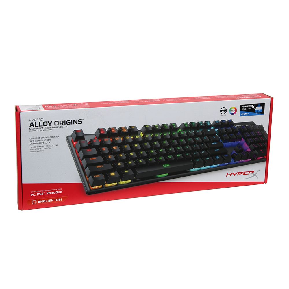 HyperX Alloy Origins RGB Mechanical Gaming Keyboard - Blue Switches