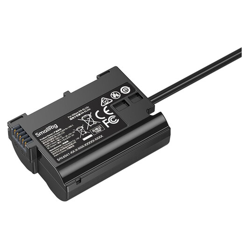 SmallRig Dummy Battery Power Cable for USB-C for Nikon EN-EL15c 6541