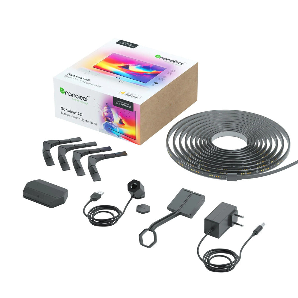 Nanoleaf 4D Screen Mirror + Lightstrip Kit (TVs & Monitors Up to 85) - 5m
