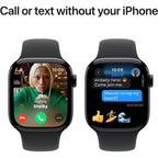 Apple Watch Series 10 42mm Jet Black Aluminium Case GPS + Cellular Sport Band (M/L) (Black)