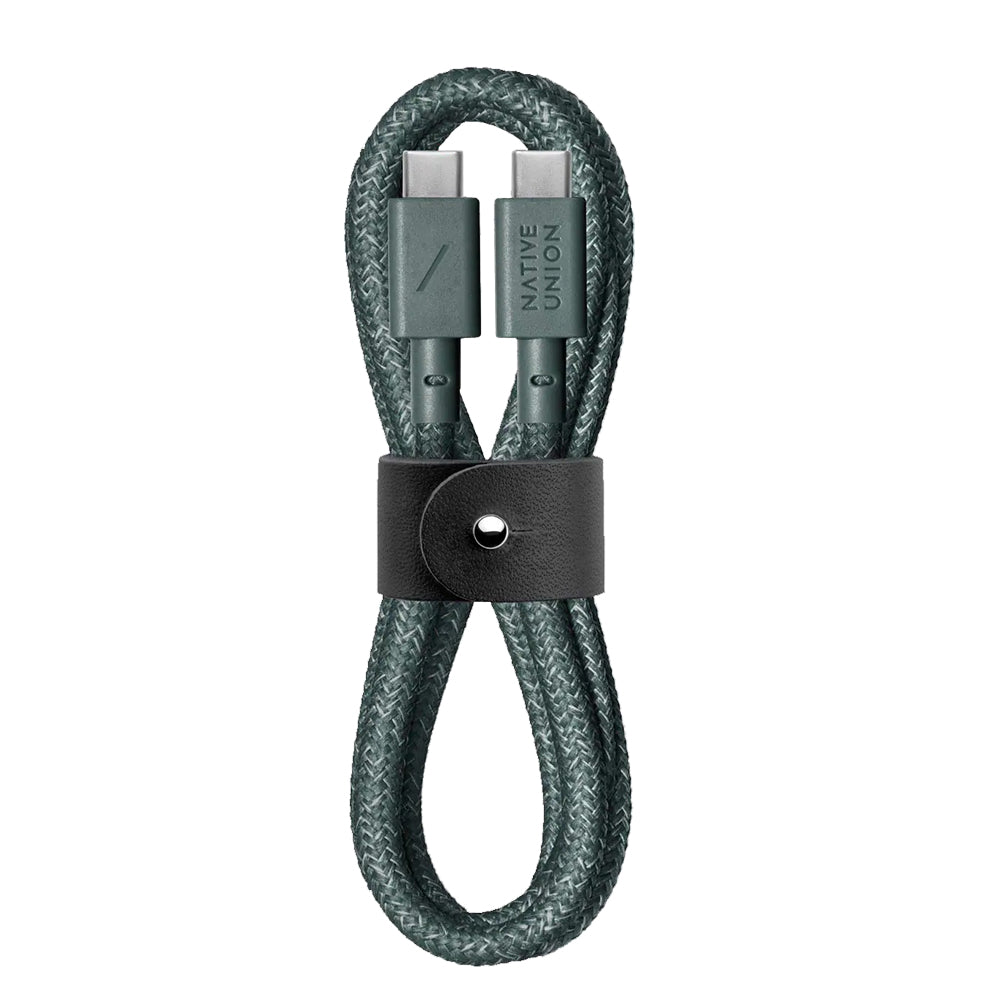 Native Union Belt Cable 1.2m USB-C to USB-C (Slate Green)