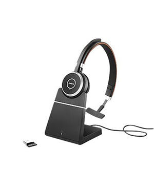 Jabra Evolve 65 SE MS Mono Bluetooth Headset with Charging Stand
