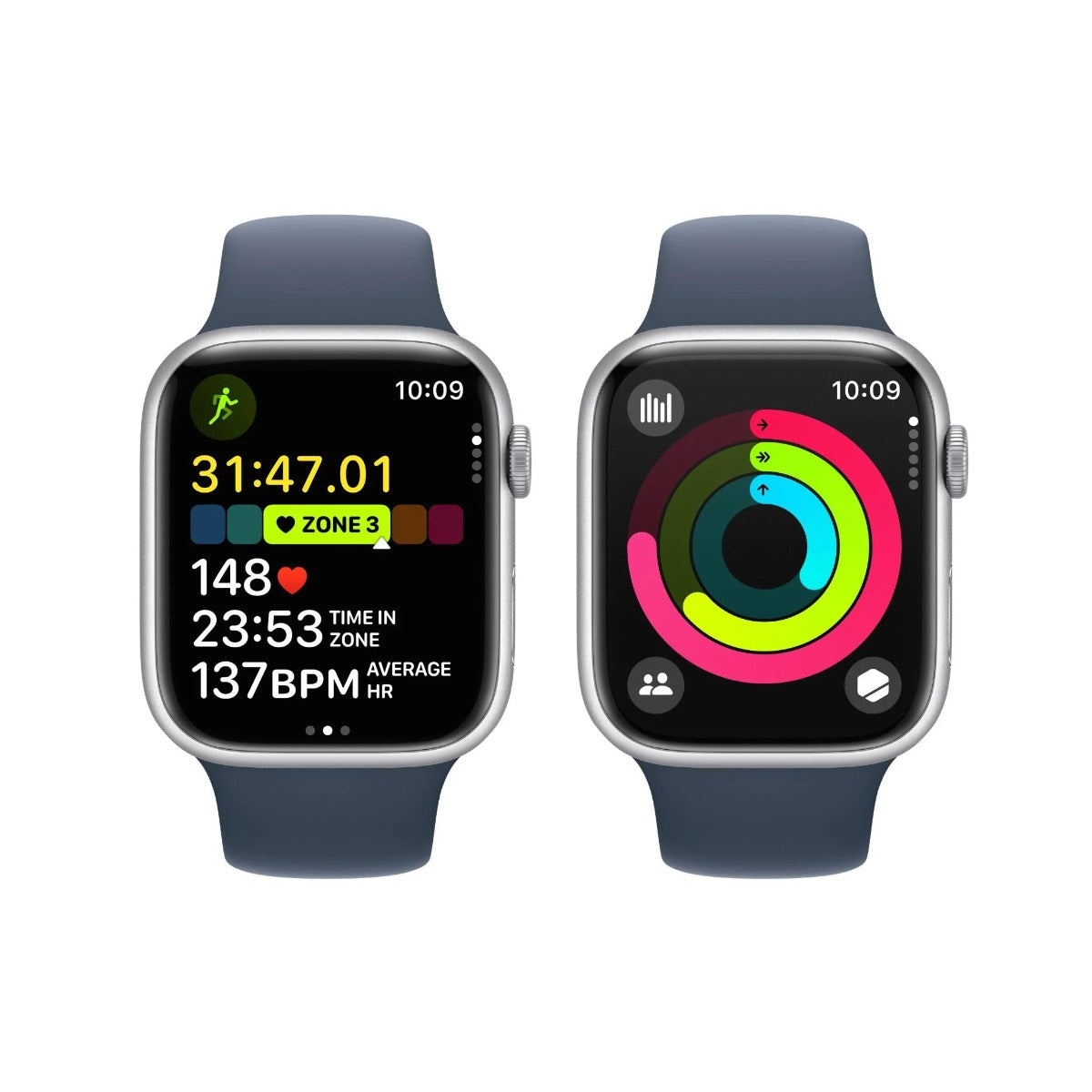 Apple Watch Series 9 45mm Silver Aluminium Case GPS (S/M)